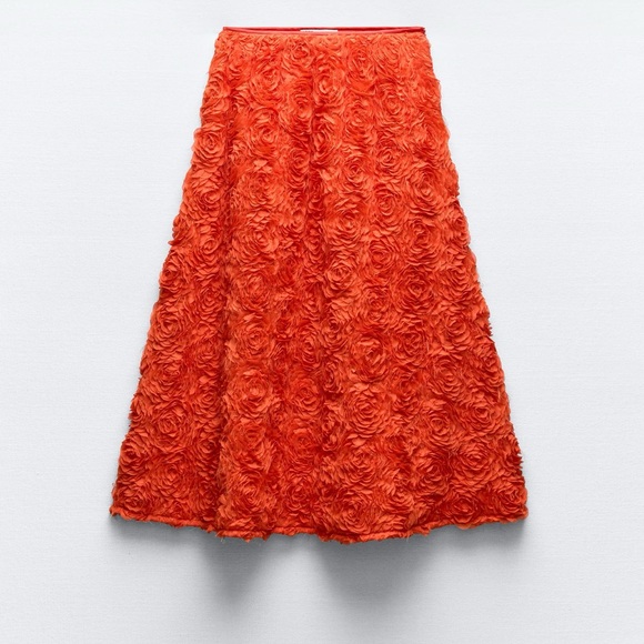 Zara long textured skirt - Picture 10 of 11